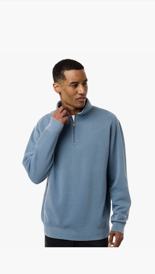 Pigment Dyed 3/4 Zip Up