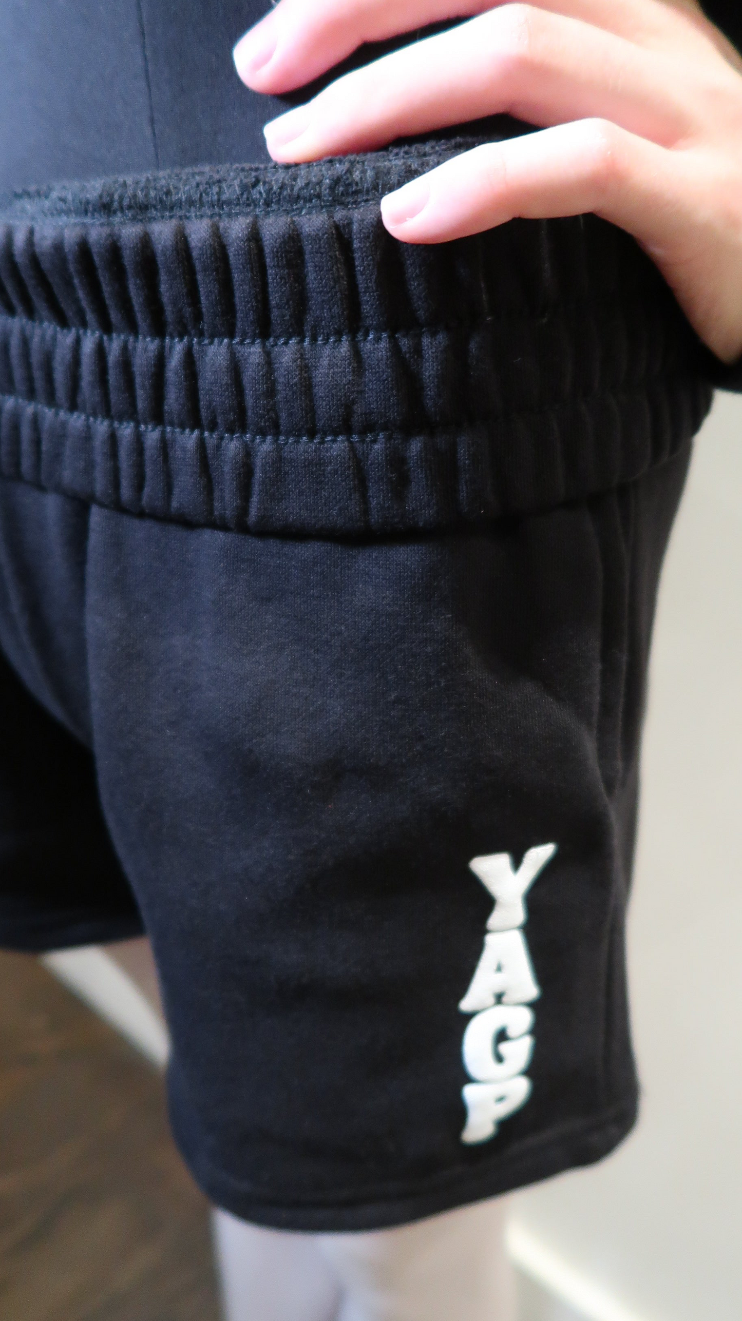 Puffy Logo Fleece Jogger Shorts
