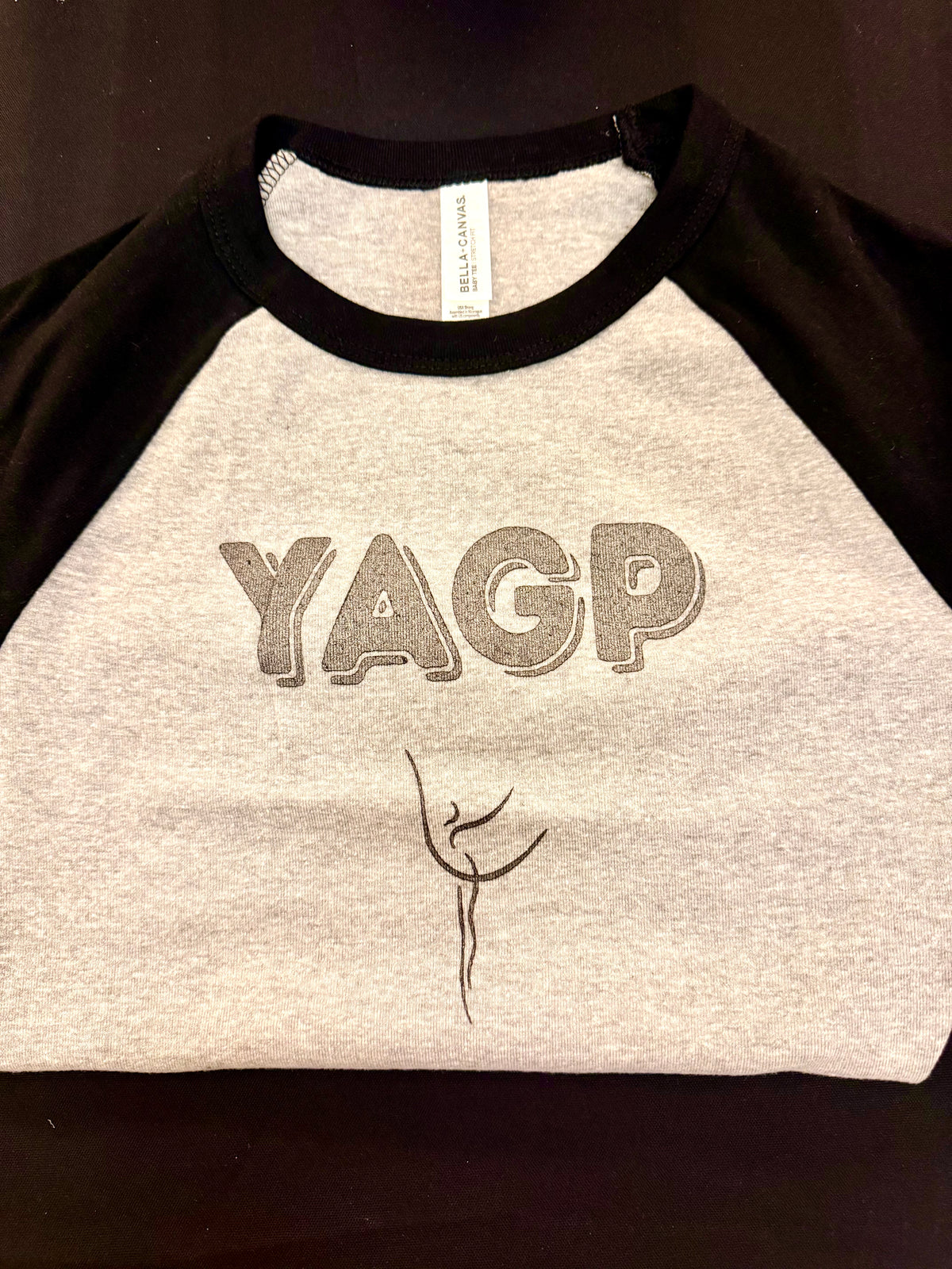 Micro Rib Raglan Baby Shimmer Tee