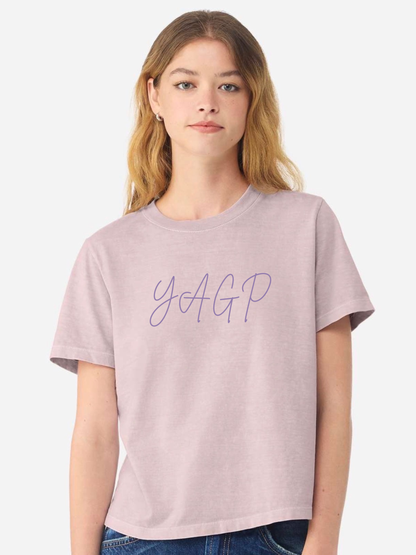 Women's Garment Dyed Logo T Shirt
