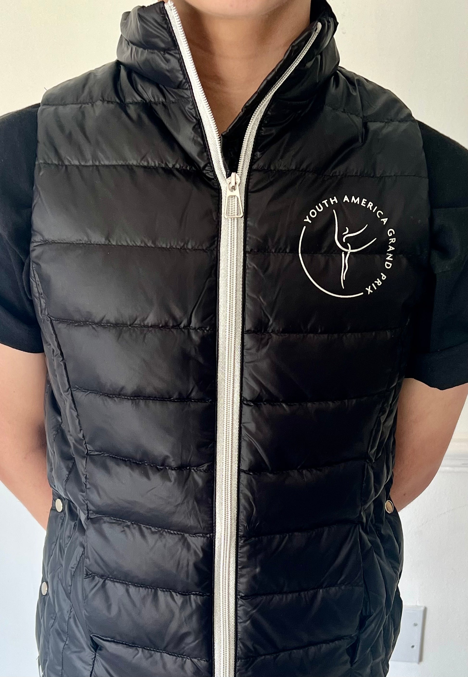 YAGP Down Vest with Storage Bag