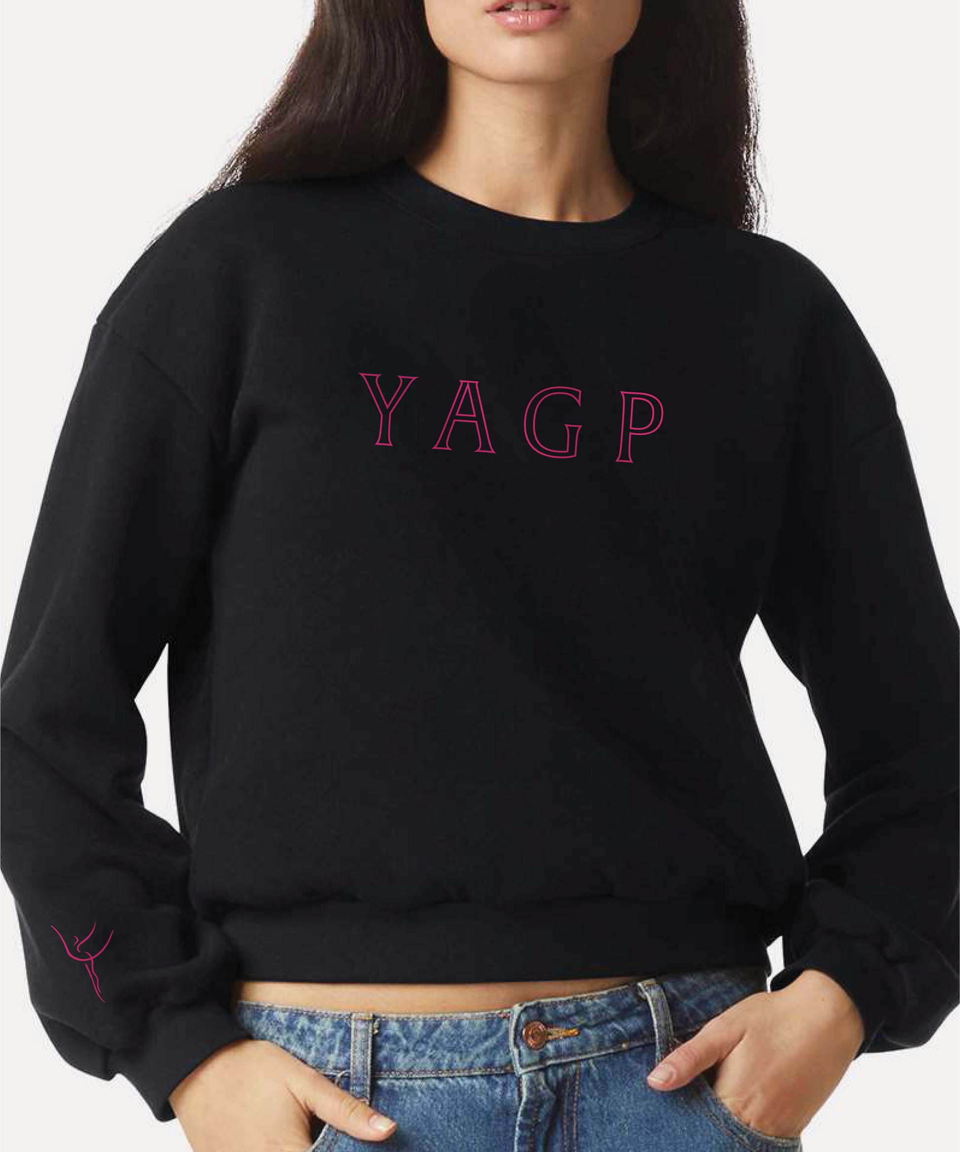 YAGP Tag Fashion Cropped Crewneck