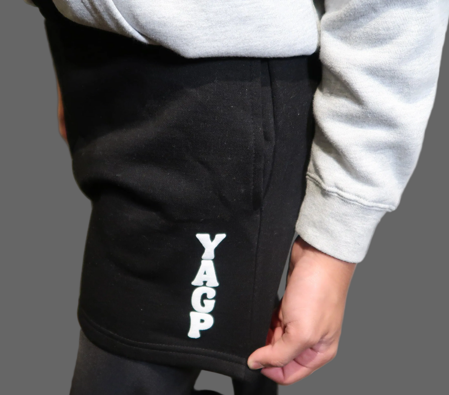 Puffy Logo Fleece Jogger Shorts