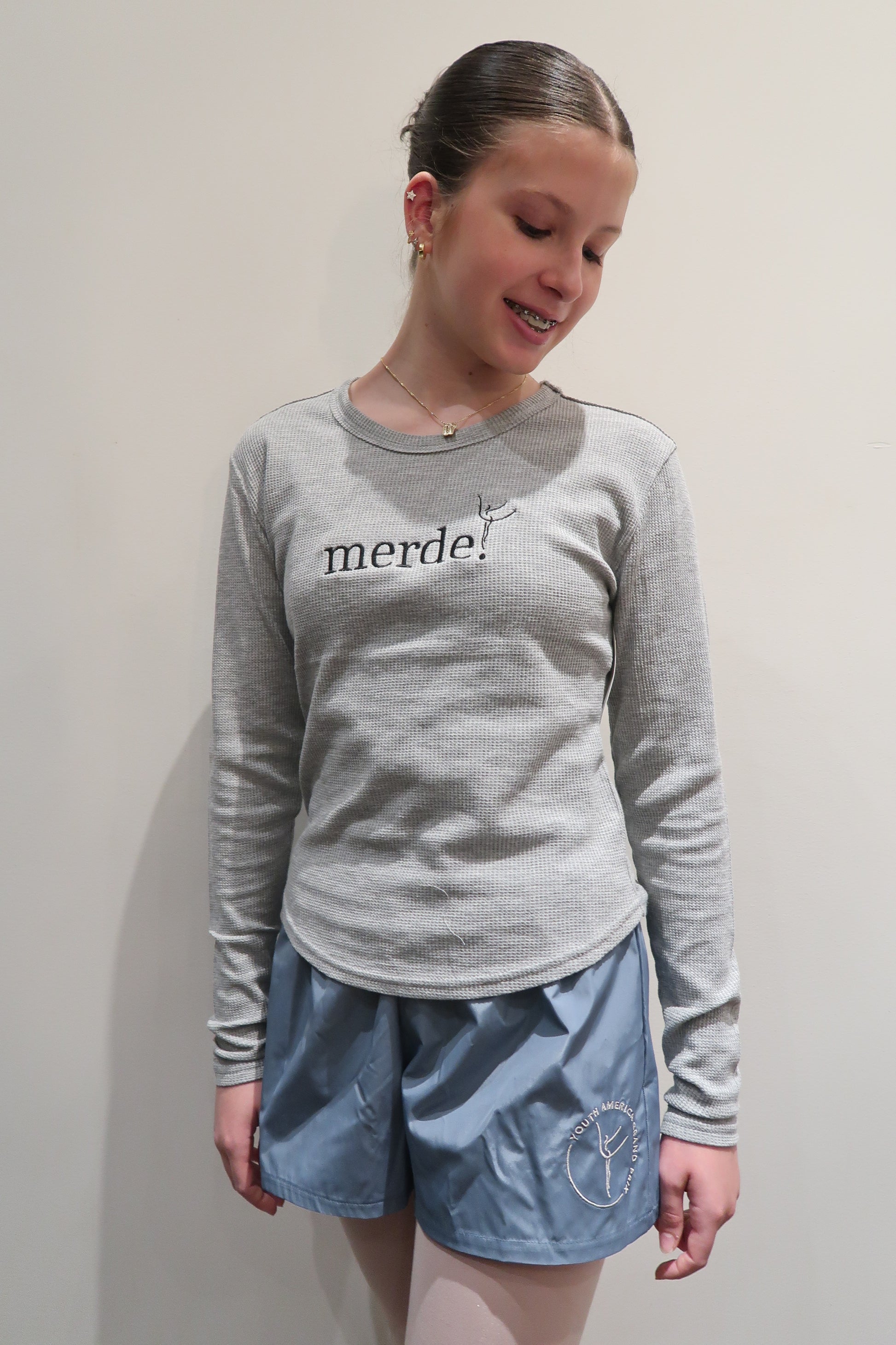 Waffle Knit Long Sleeve Shirt