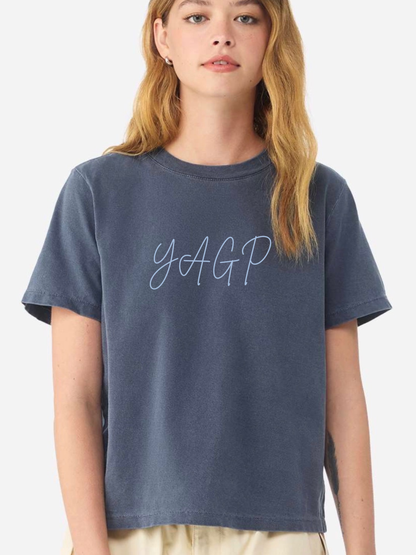 Women's Garment Dyed Logo T Shirt