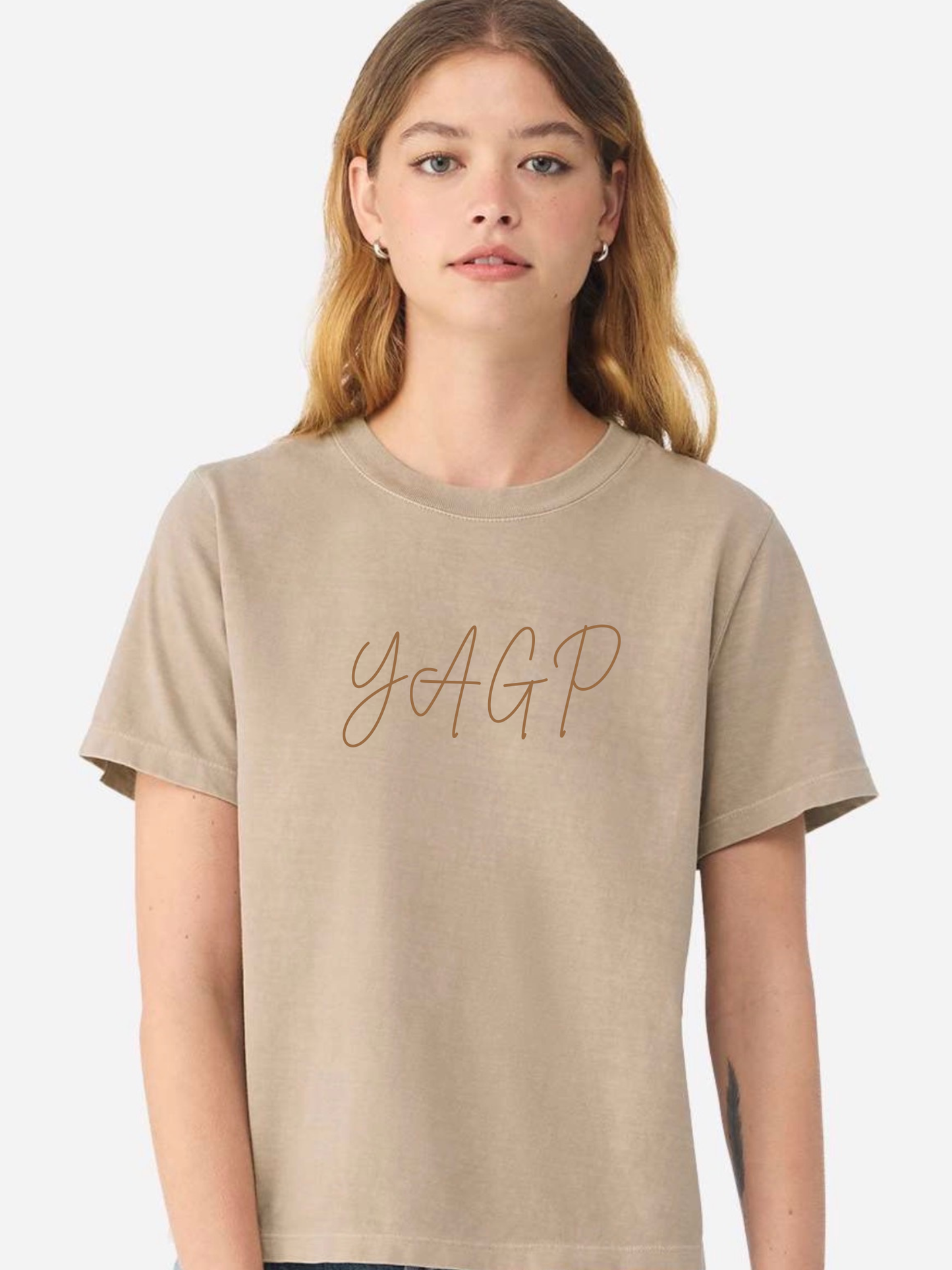 Women's Garment Dyed Logo T Shirt