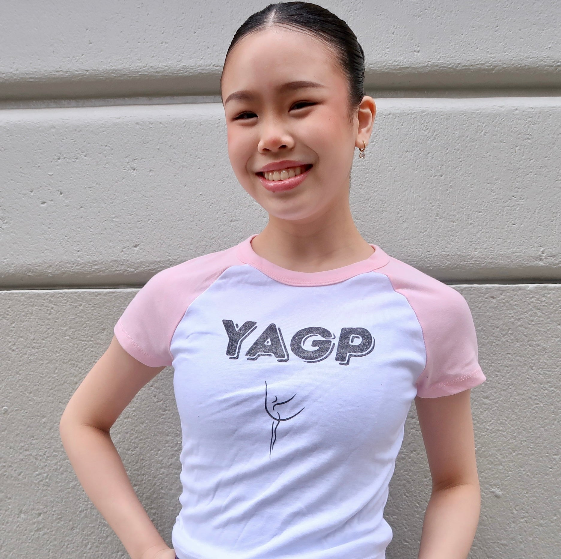 Micro Rib Raglan Baby Shimmer Tee