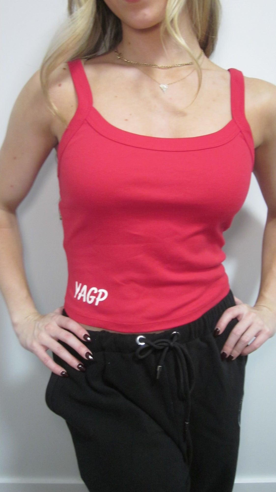 Collection of Women's Micro Rib Spaghetti Strap Tank in a gallery layout