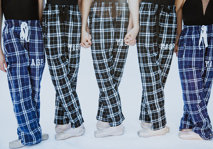 YAGP Black Plaid Flannel Pants