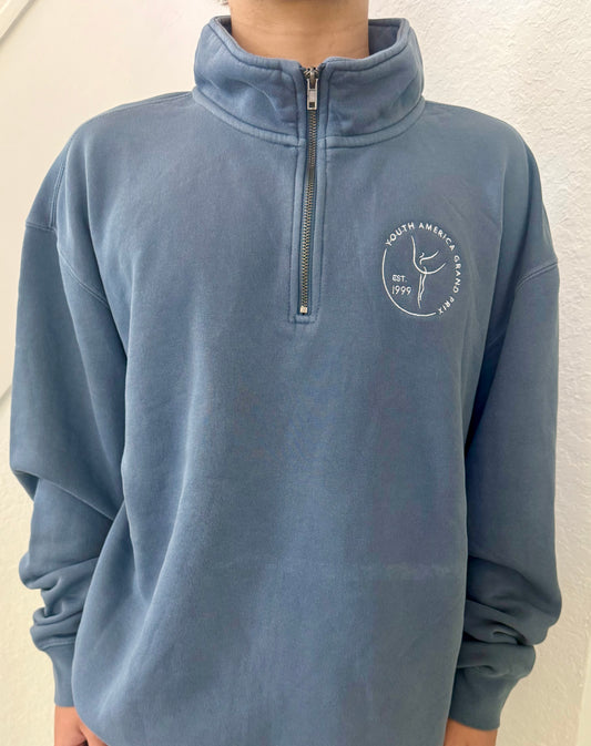 Pigment Dyed 3/4 Zip Up