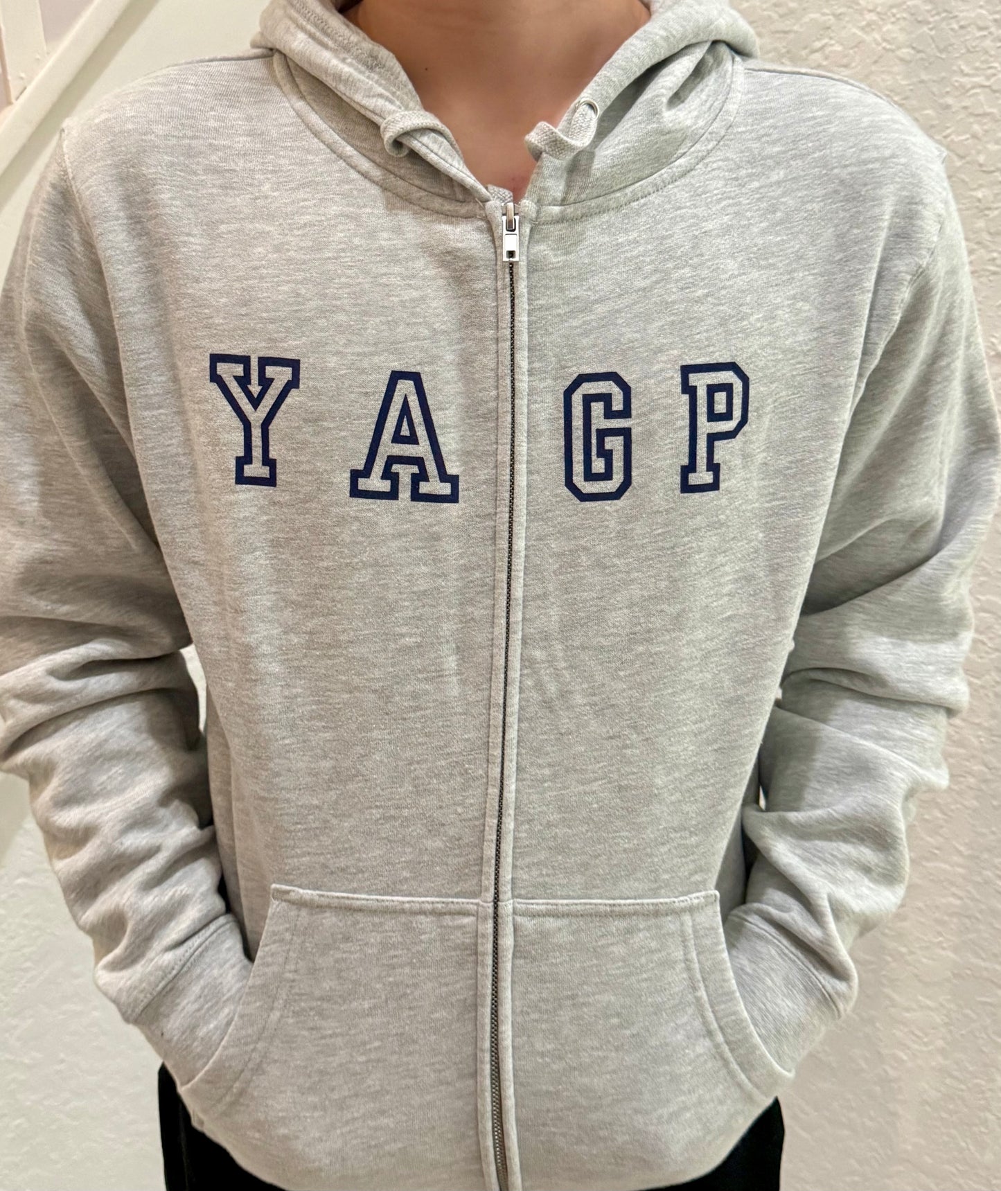 Zip Up Letter Hoodie