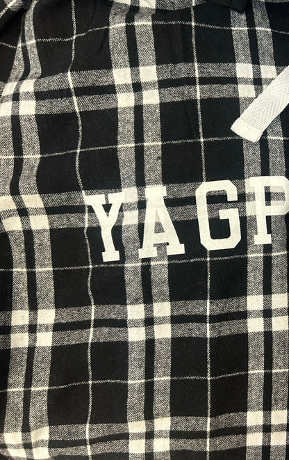 YAGP Black Plaid Flannel Pants