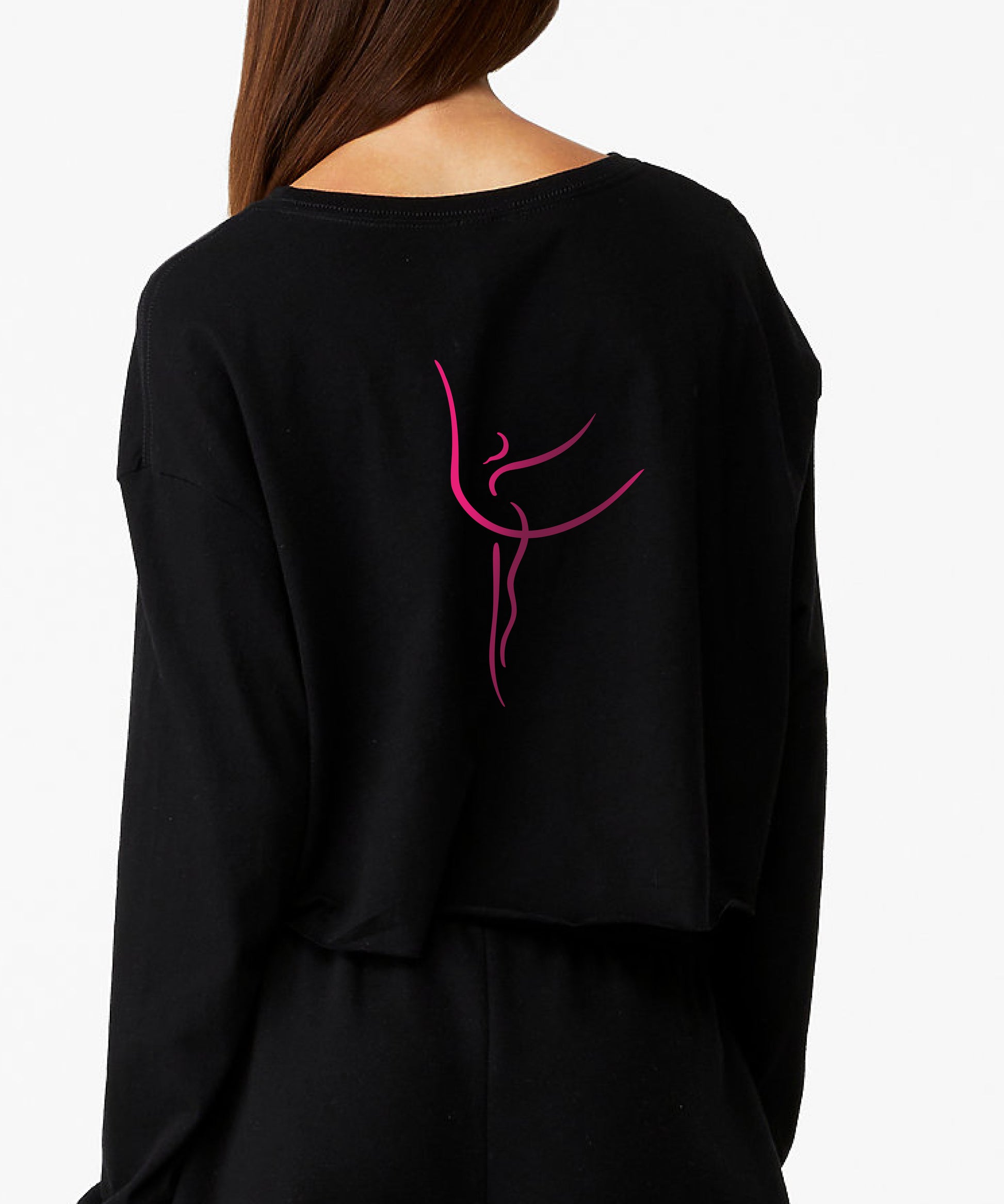 YAGP Script Long Sleeve Crop T-Shirt