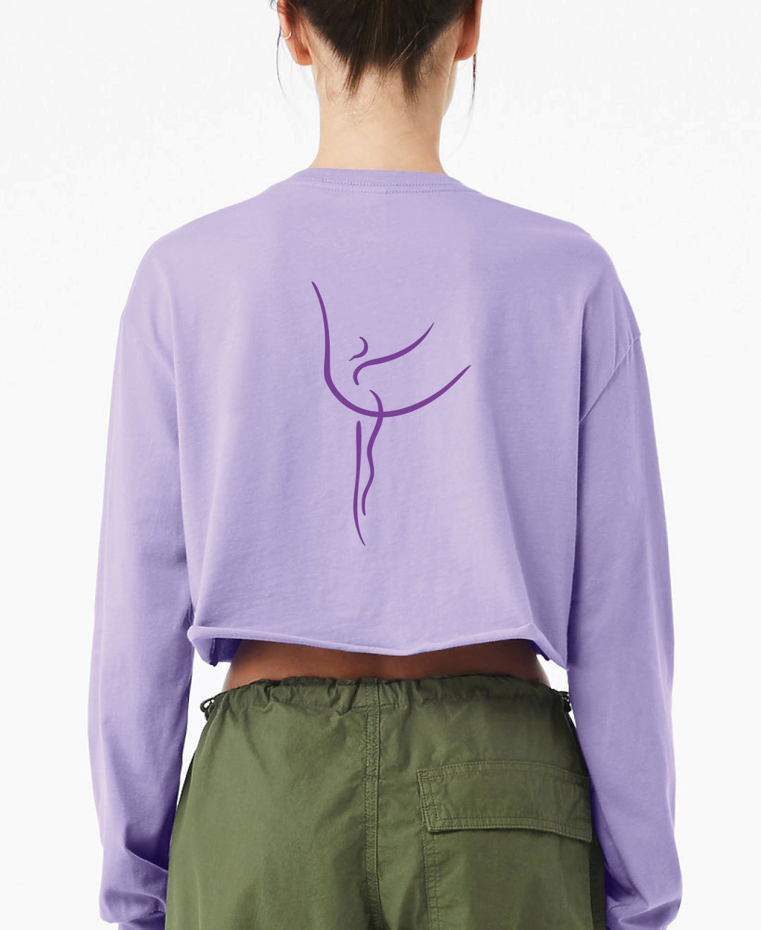 YAGP Script Long Sleeve Crop T-Shirt