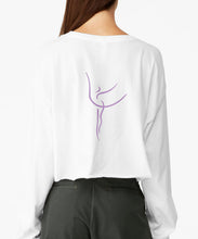 Load image into Gallery viewer, YAGP Script Long Sleeve Crop T-Shirt
