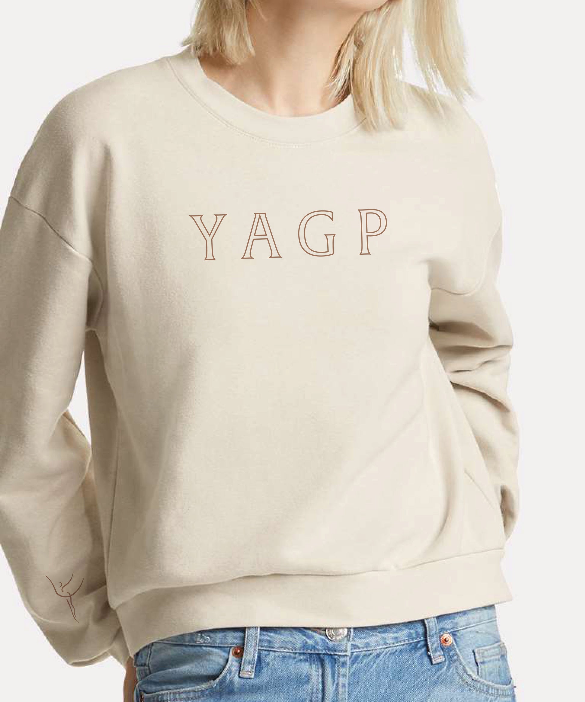 YAGP Tag Fashion Cropped Crewneck