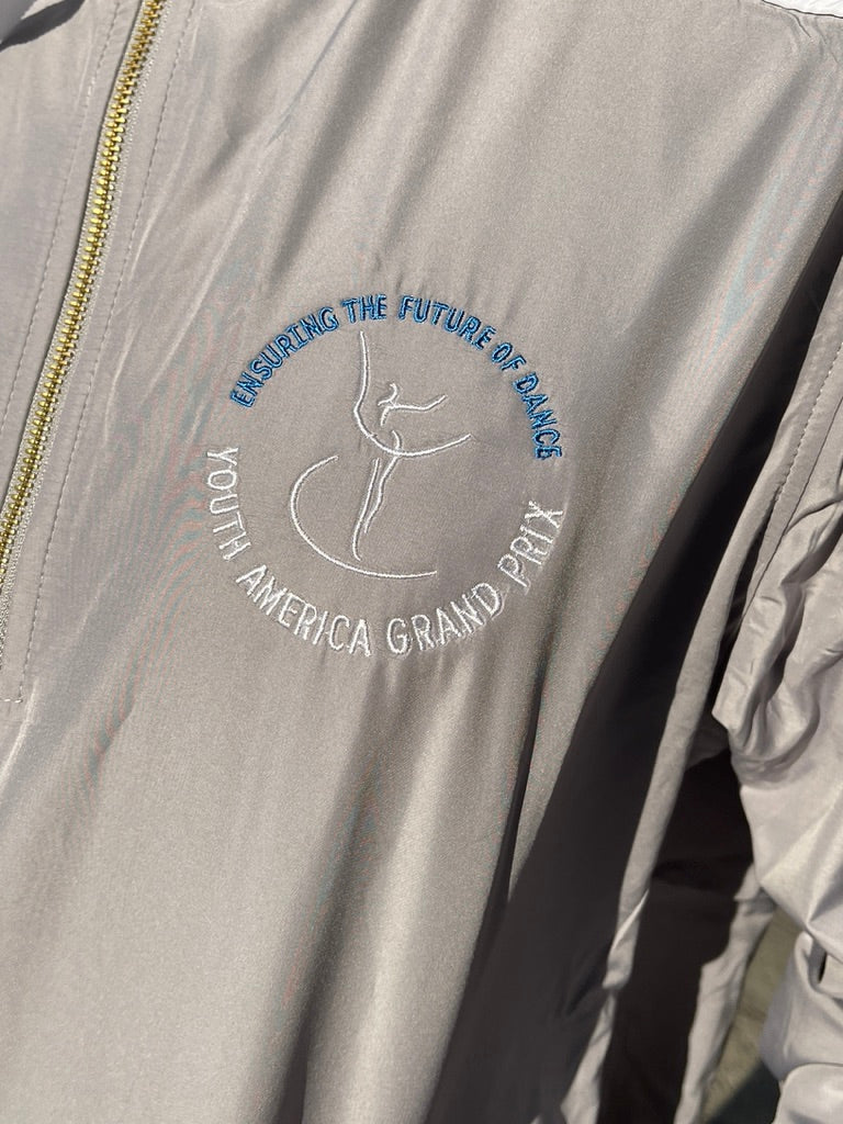 EMBROIDERED ANORAK JACKET - GREY/WHITE 2022-2023 SEASON- SALE
